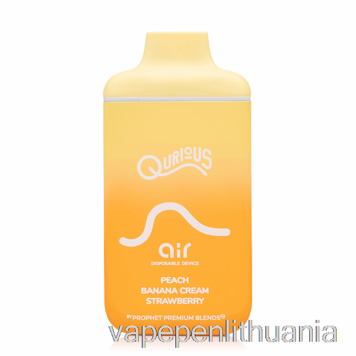 Qurious Air 6000 Vienkartinis Persikų Bananų Kremas Braškių Vape Skystis